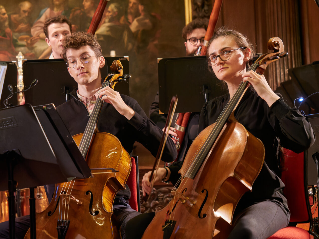 Sinfonia Smith Square rehearsing as part of the London Handel Festival